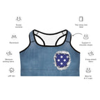 Patriotic Denim Sports Bra