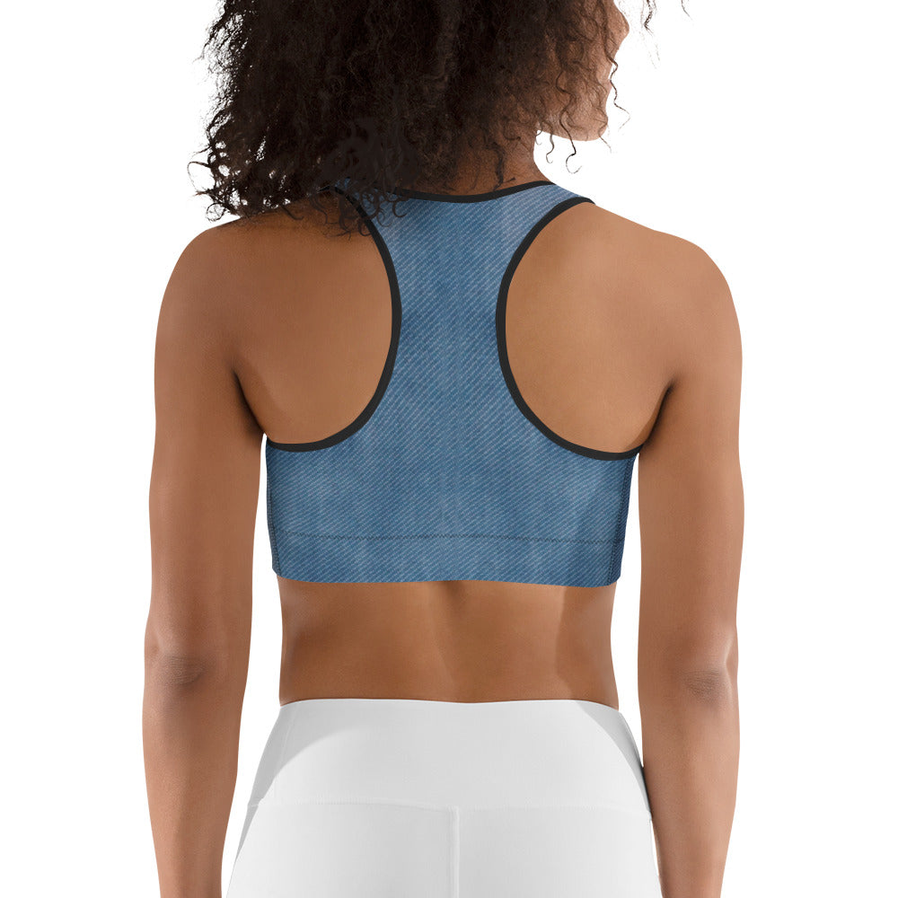Patriotic Denim Sports Bra