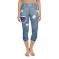 Patriotic Denim Yoga Capris