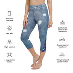 Patriotic Denim Yoga Capris