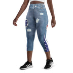Patriotic Denim Yoga Capris