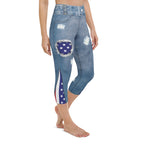Patriotic Denim Yoga Capris