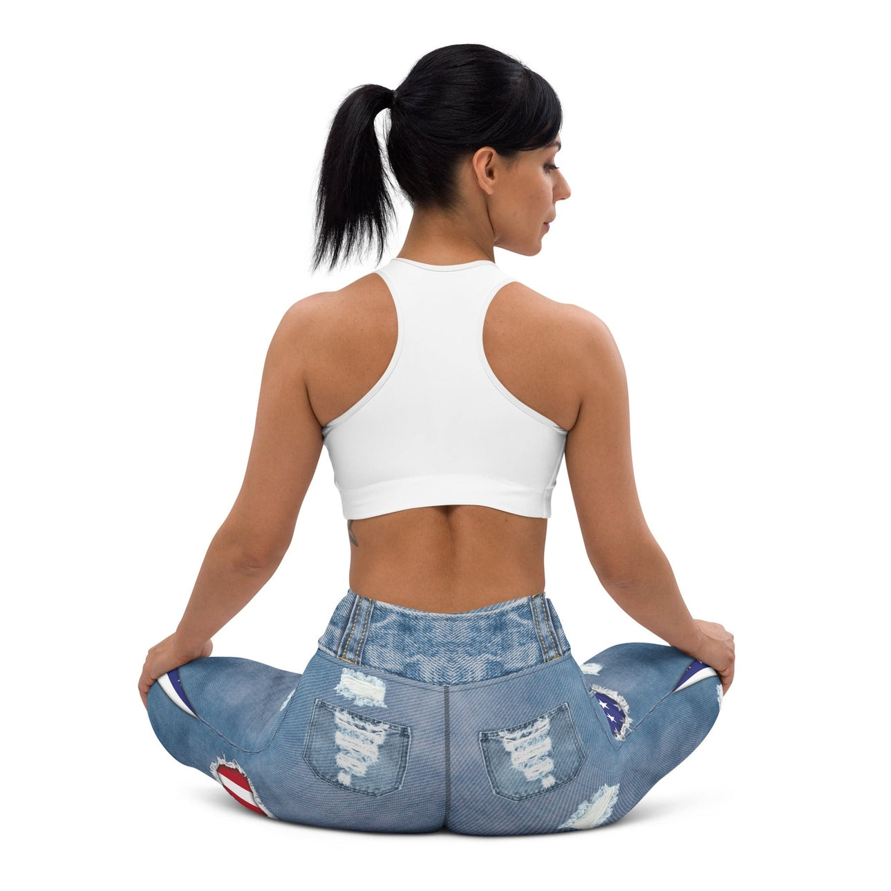 Patriotic Denim Yoga Leggings