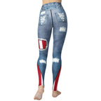 Patriotic Denim Yoga Leggings