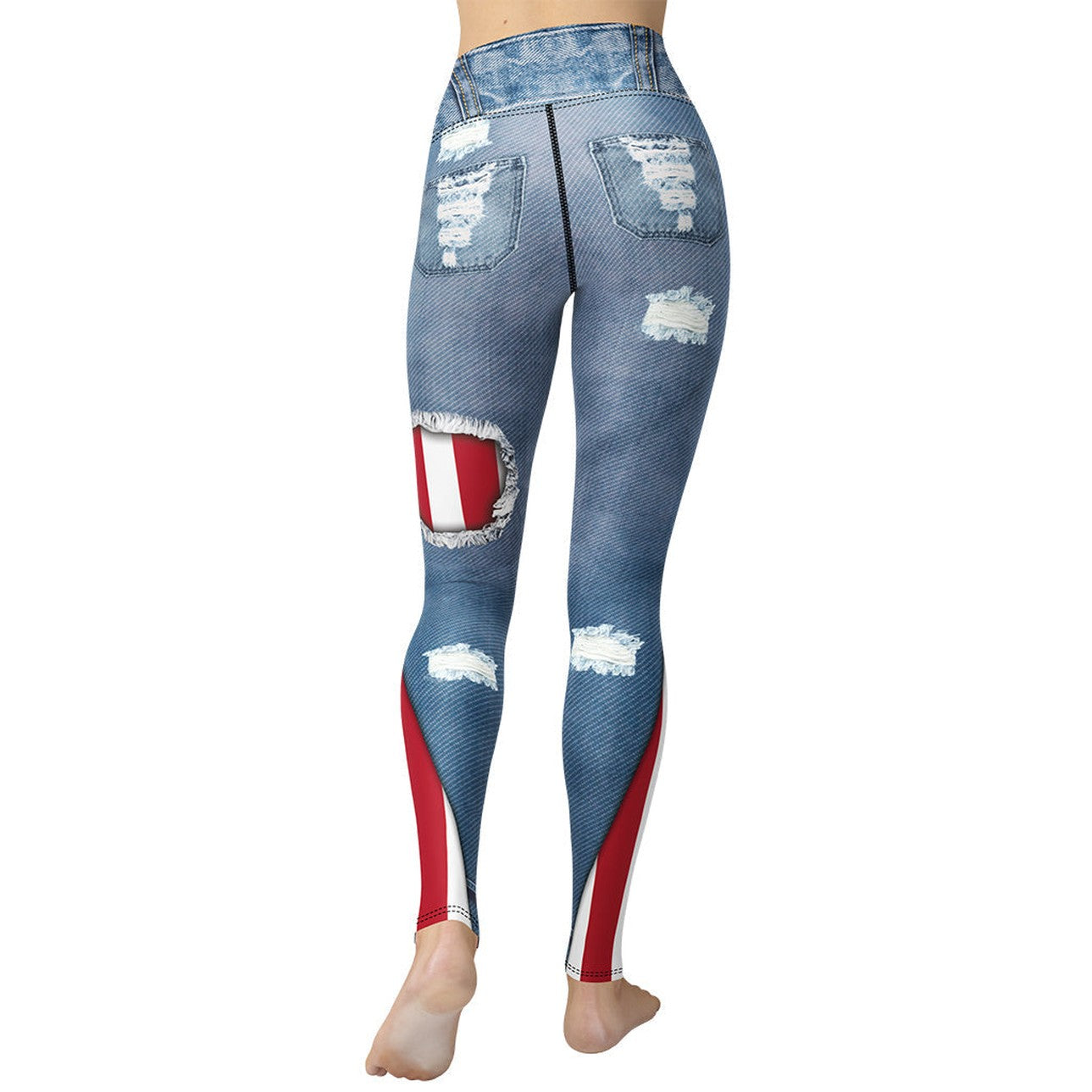 Patriotic Denim Yoga Leggings