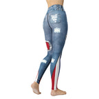 Patriotic Denim Yoga Leggings