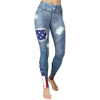 Patriotic Denim Yoga Leggings