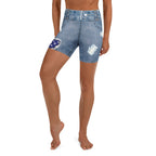 Patriotic Denim Yoga Shorts