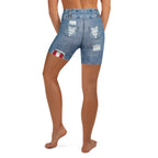 Patriotic Denim Yoga Shorts
