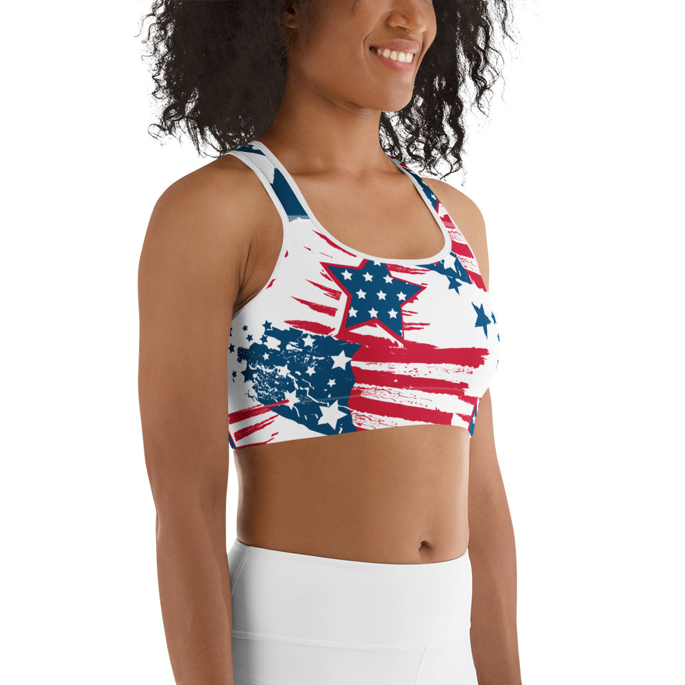 Patriotic Pride Sports Bra