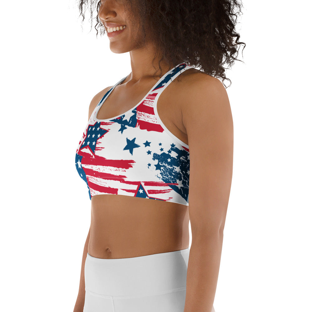 Patriotic Pride Sports Bra