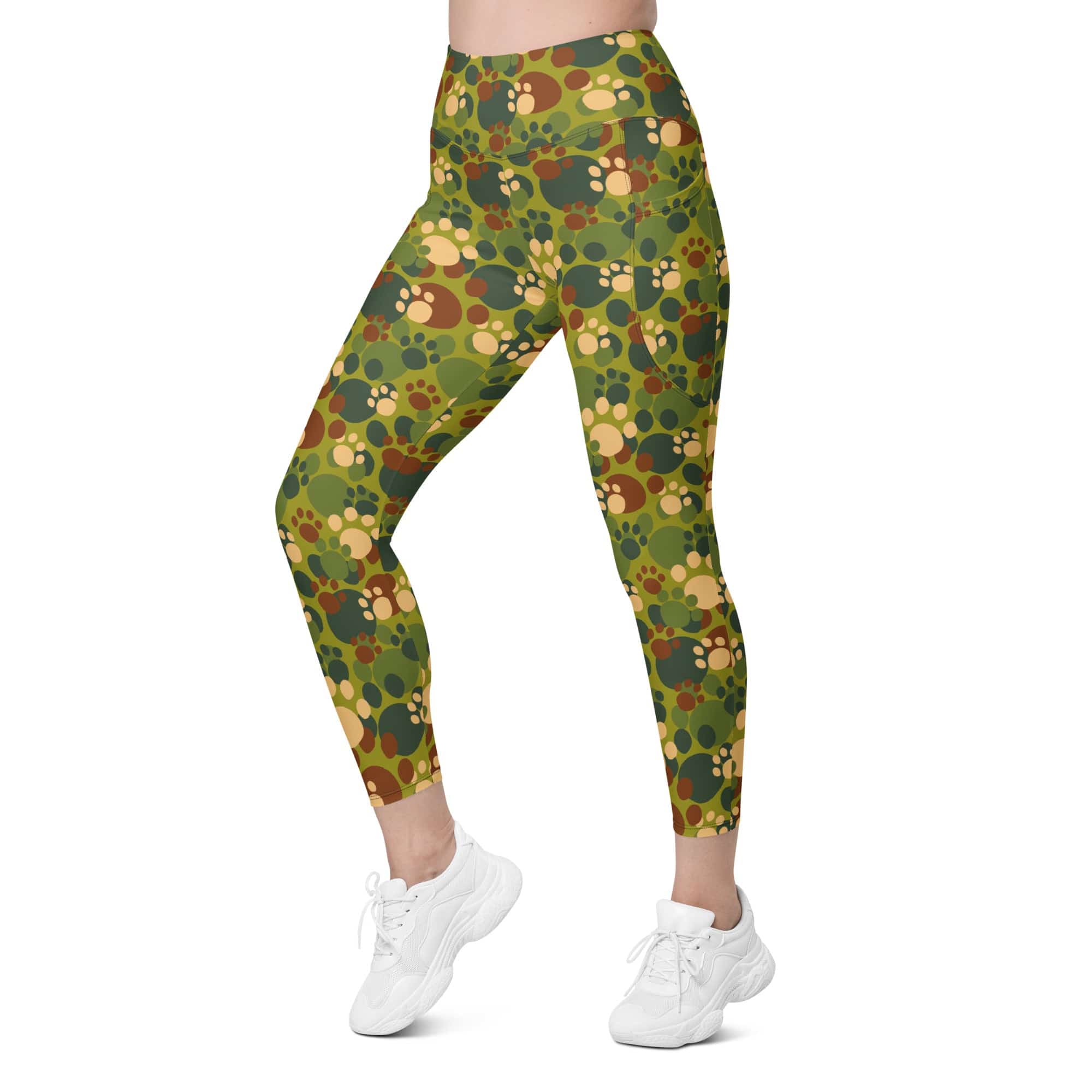Paw Camo Leggings With Pockets