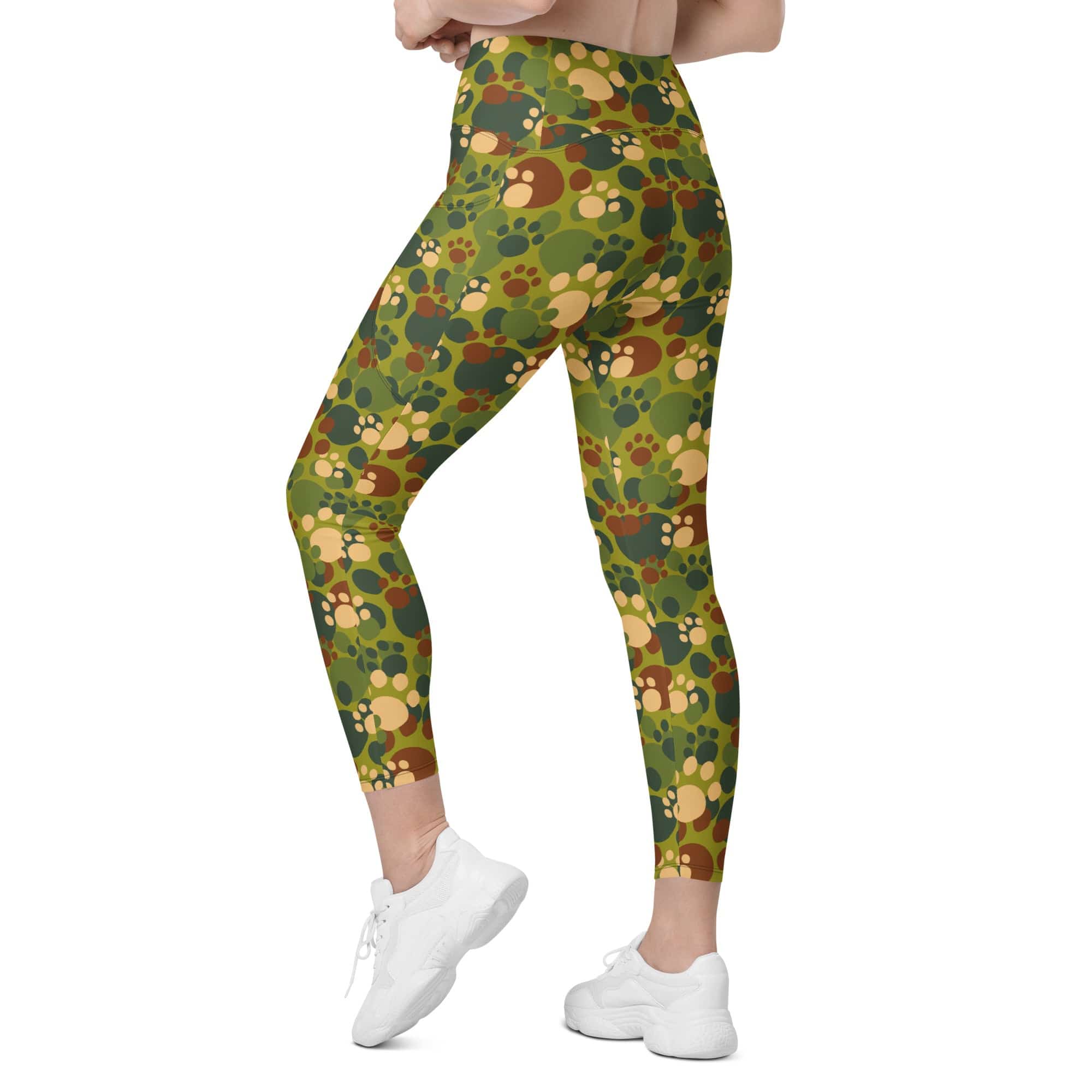 Paw Camo Leggings With Pockets