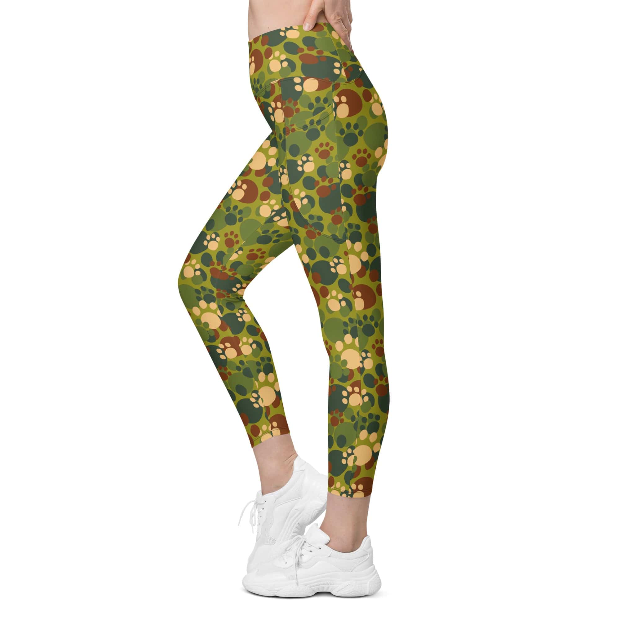 Paw Camo Leggings With Pockets