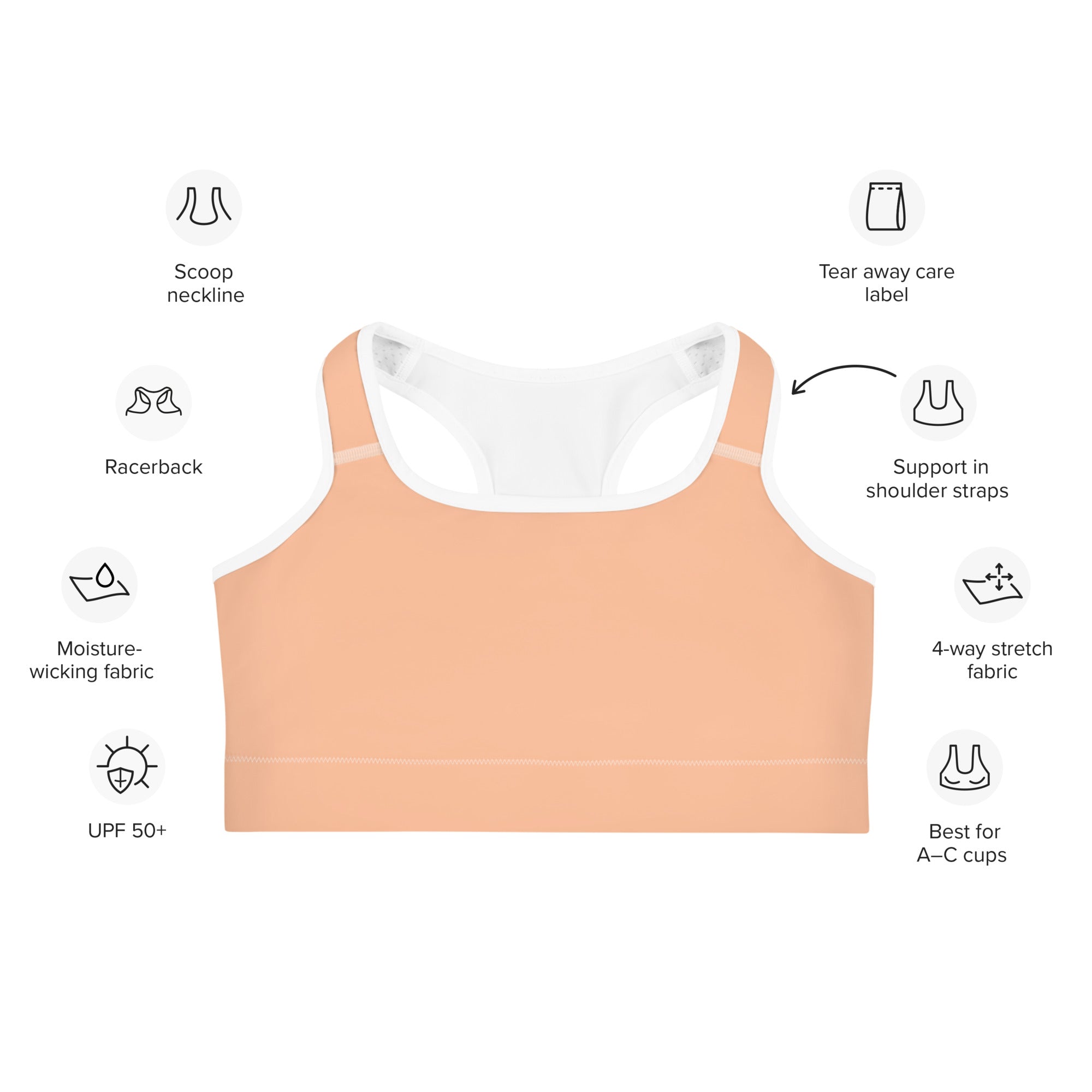 Peach Fuzz Sports Bra