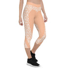 Peach Leopard Heart Shaped Capris