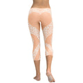 Peach Leopard Heart Shaped Capris
