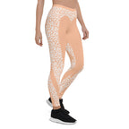 Peach Leopard Heart Shaped Leggings