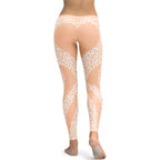 Peach Leopard Heart Shaped Leggings