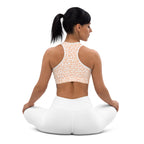 Peach Leopard Heart Shaped Sports Bra