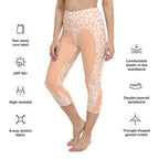 Peach Leopard Heart Shaped Yoga Capris