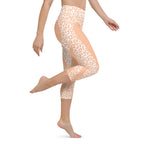 Peach Leopard Heart Shaped Yoga Capris