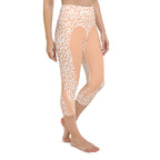 Peach Leopard Heart Shaped Yoga Capris