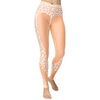 Peach Leopard Heart Shaped Yoga Leggings