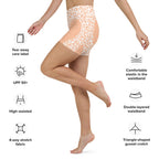 Peach Leopard Heart Shaped Yoga Shorts