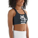 Peek A Boo Cat Sports Bra