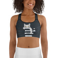Peek A Boo Cat Sports Bra