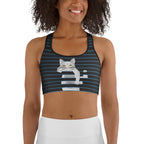Peek A Boo Cat Sports Bra