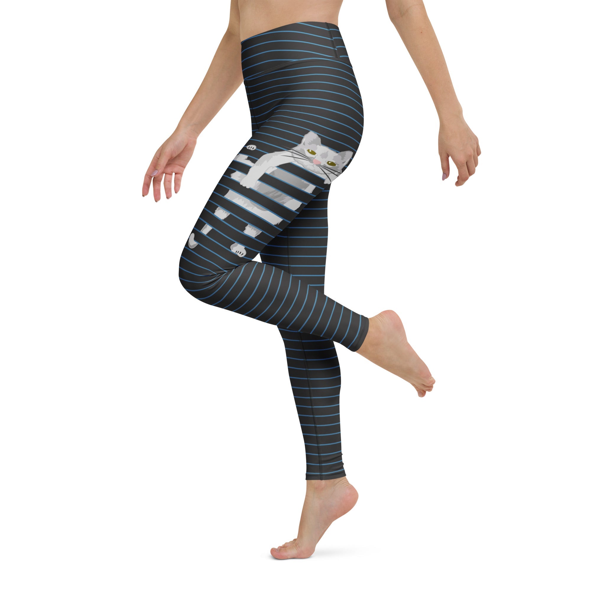 Peek A Boo Cat Yoga Leggings