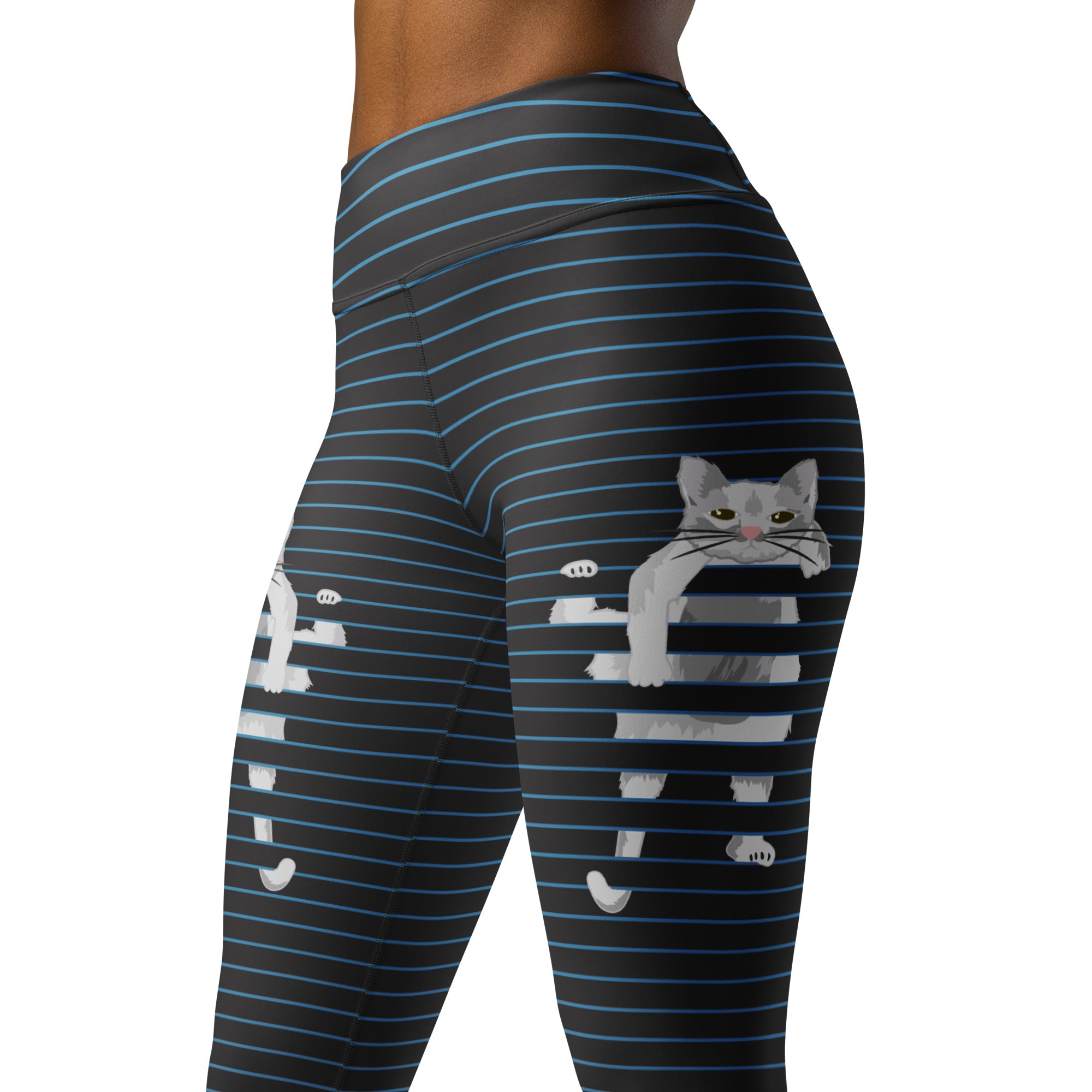 Peek A Boo Cat Yoga Leggings