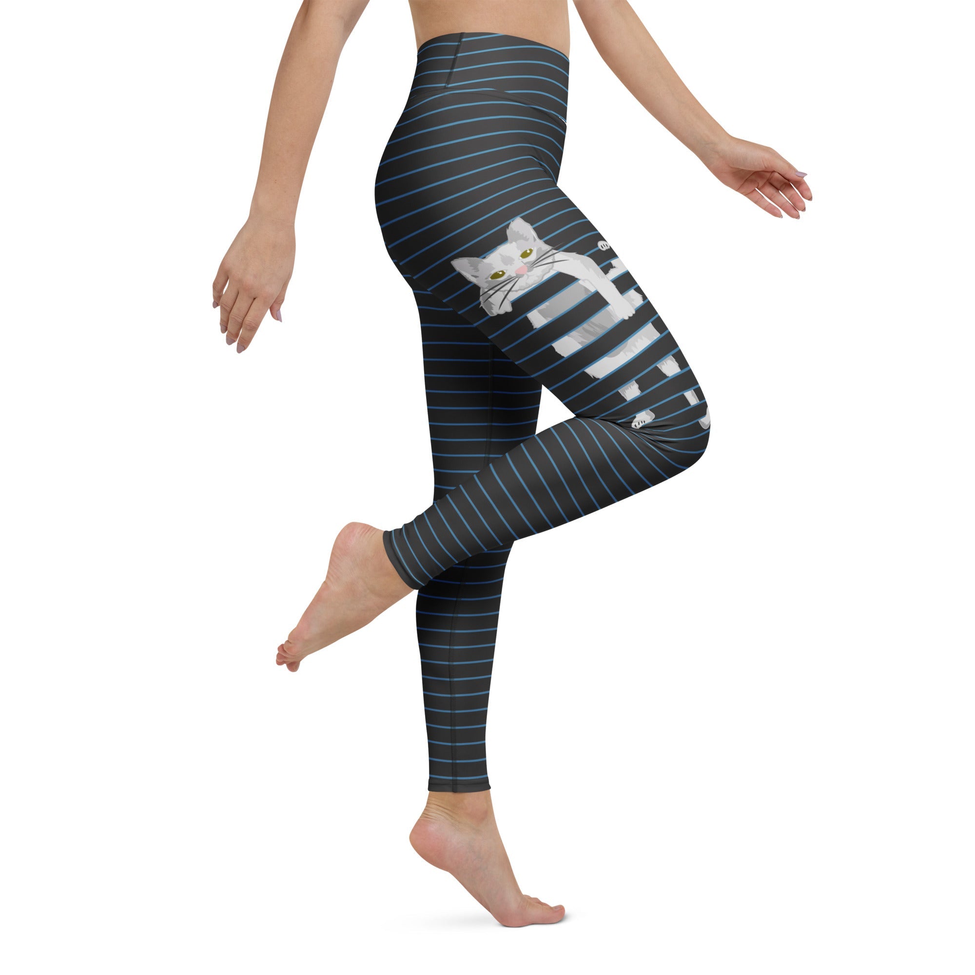 Peek A Boo Cat Yoga Leggings