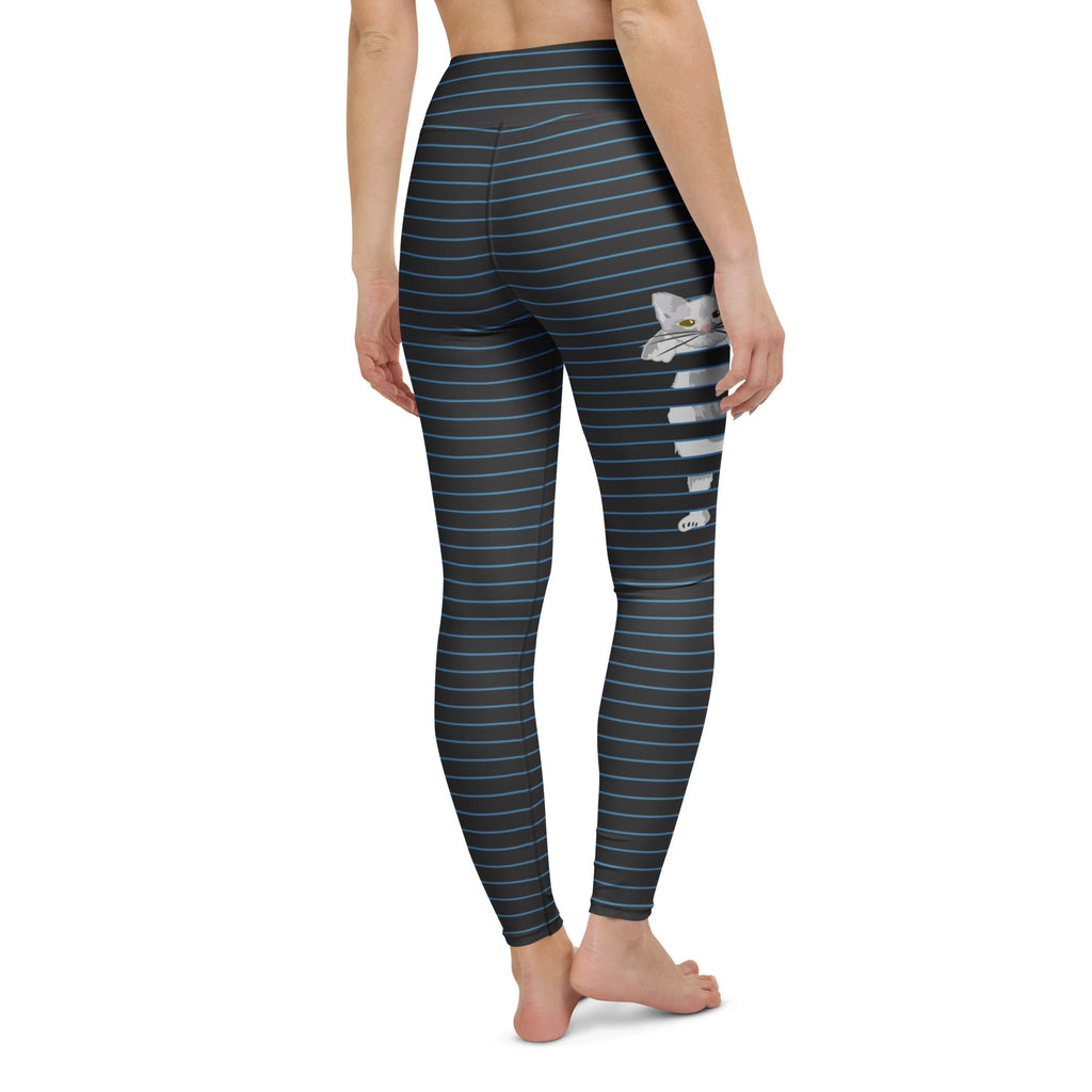 Peek A Boo Cat Yoga Leggings