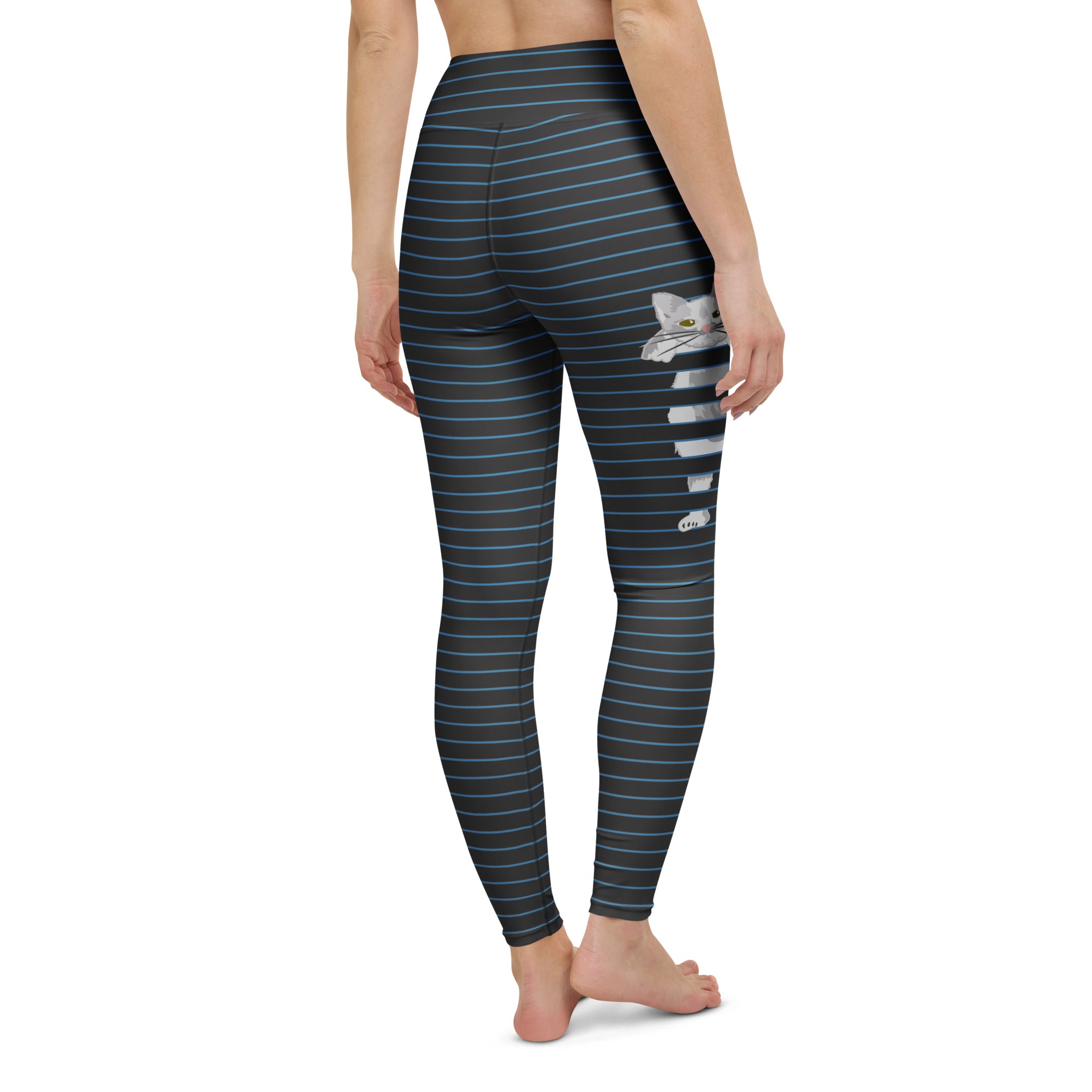 Peek A Boo Cat Yoga Leggings