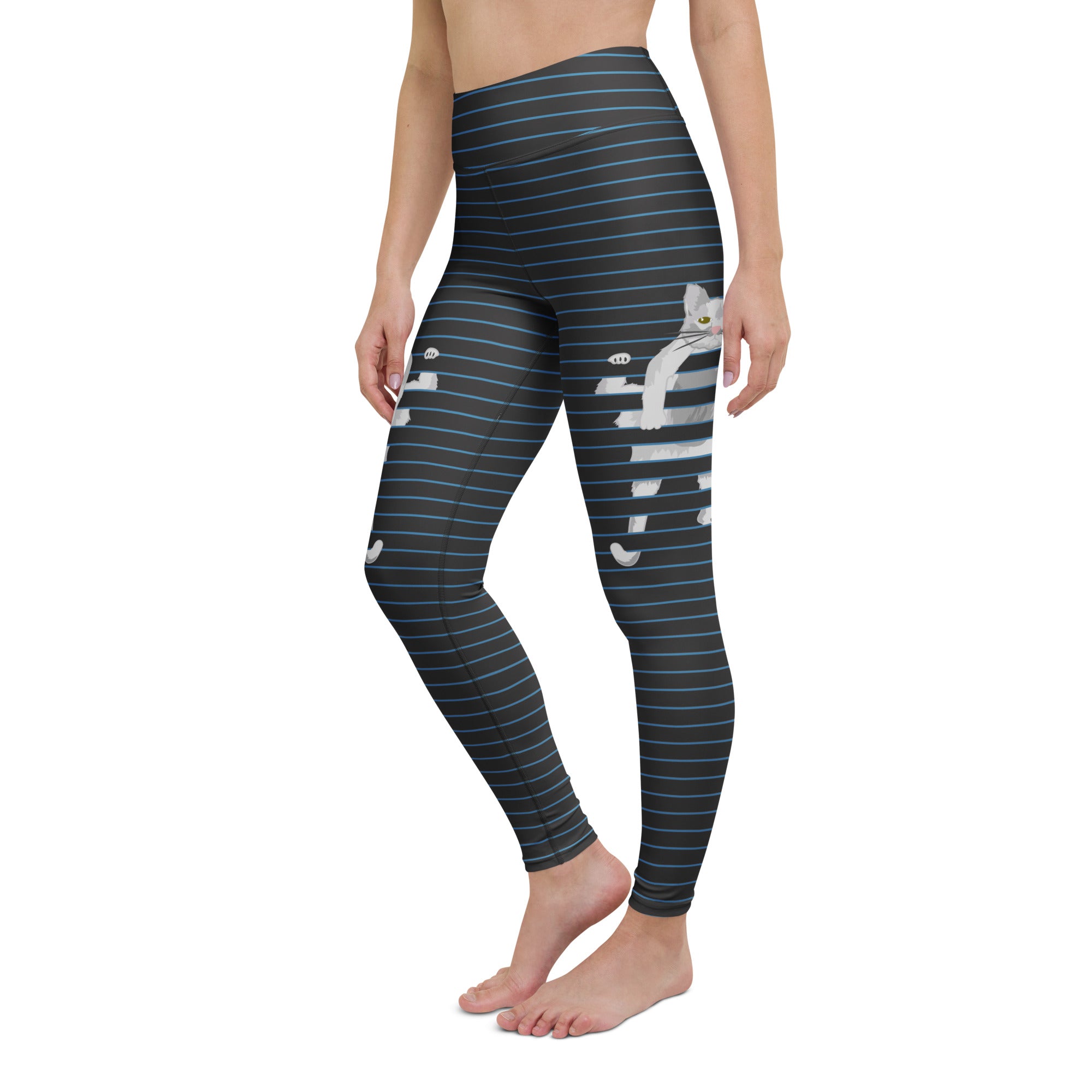 Peek A Boo Cat Yoga Leggings