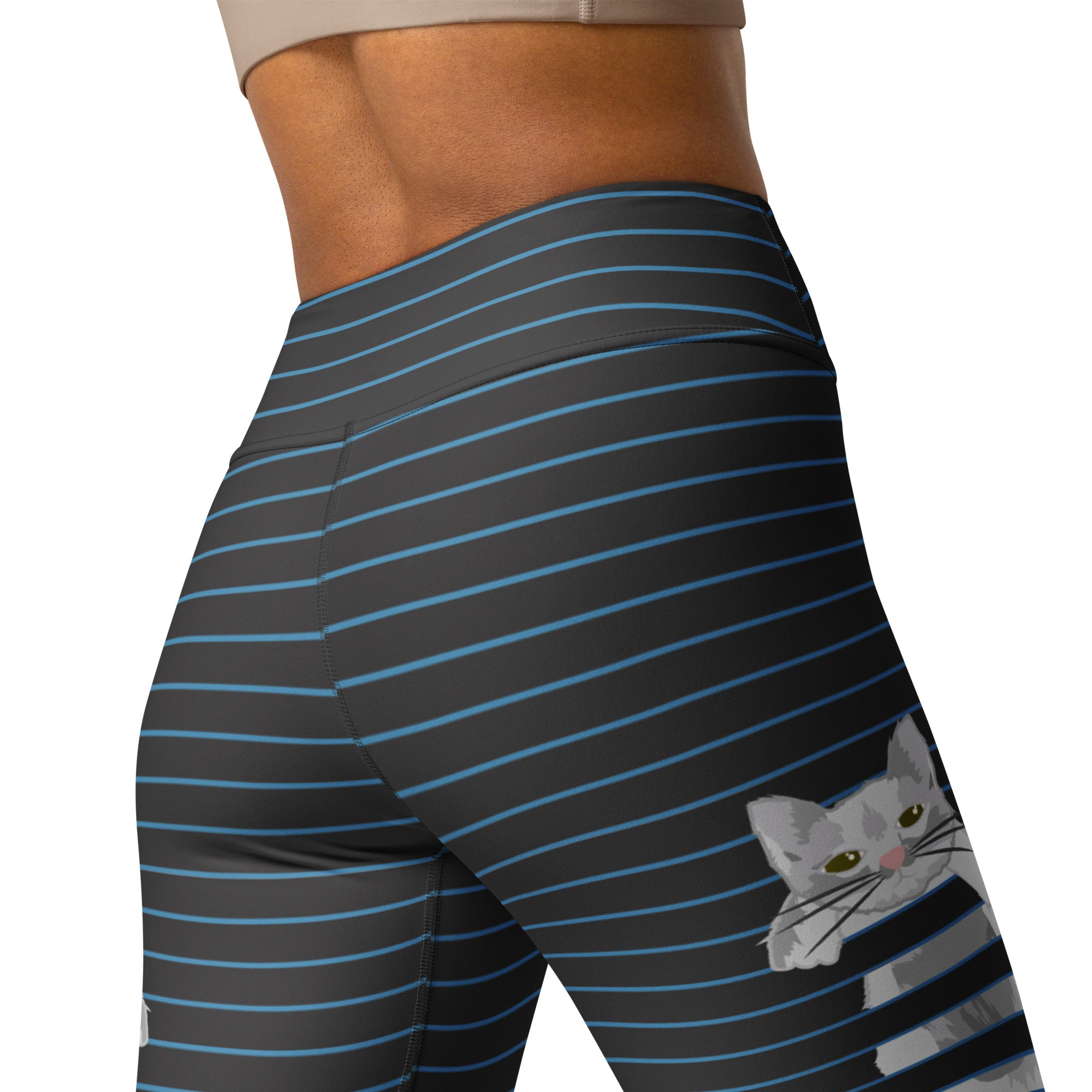 Peek A Boo Cat Yoga Leggings
