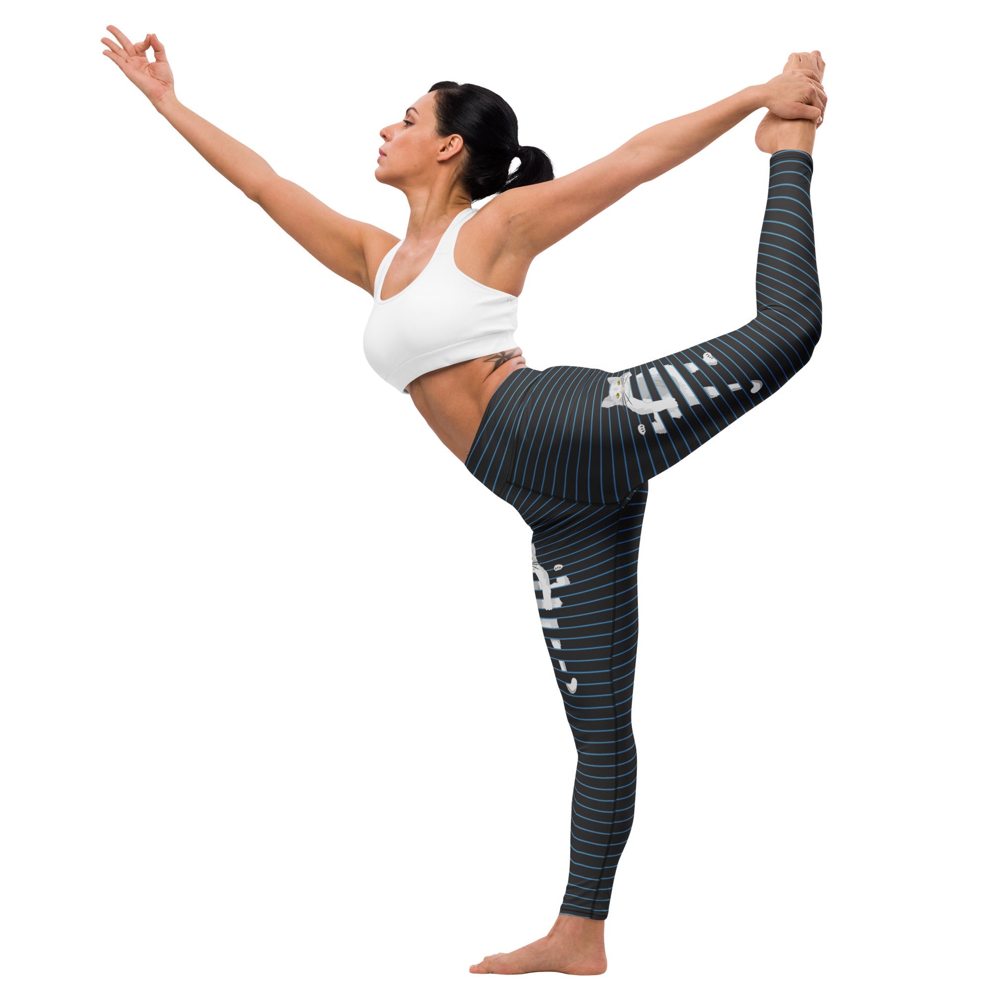 Peek A Boo Cat Yoga Leggings