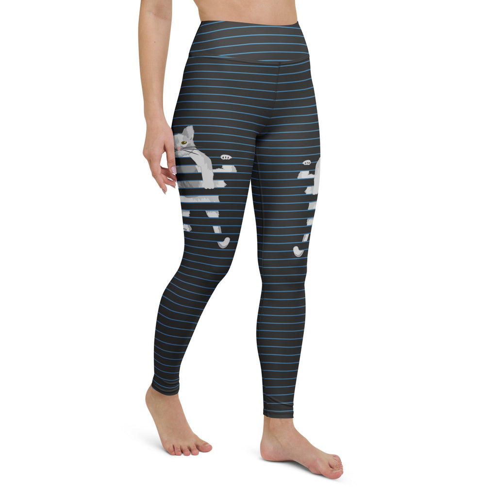 Peek A Boo Cat Yoga Leggings