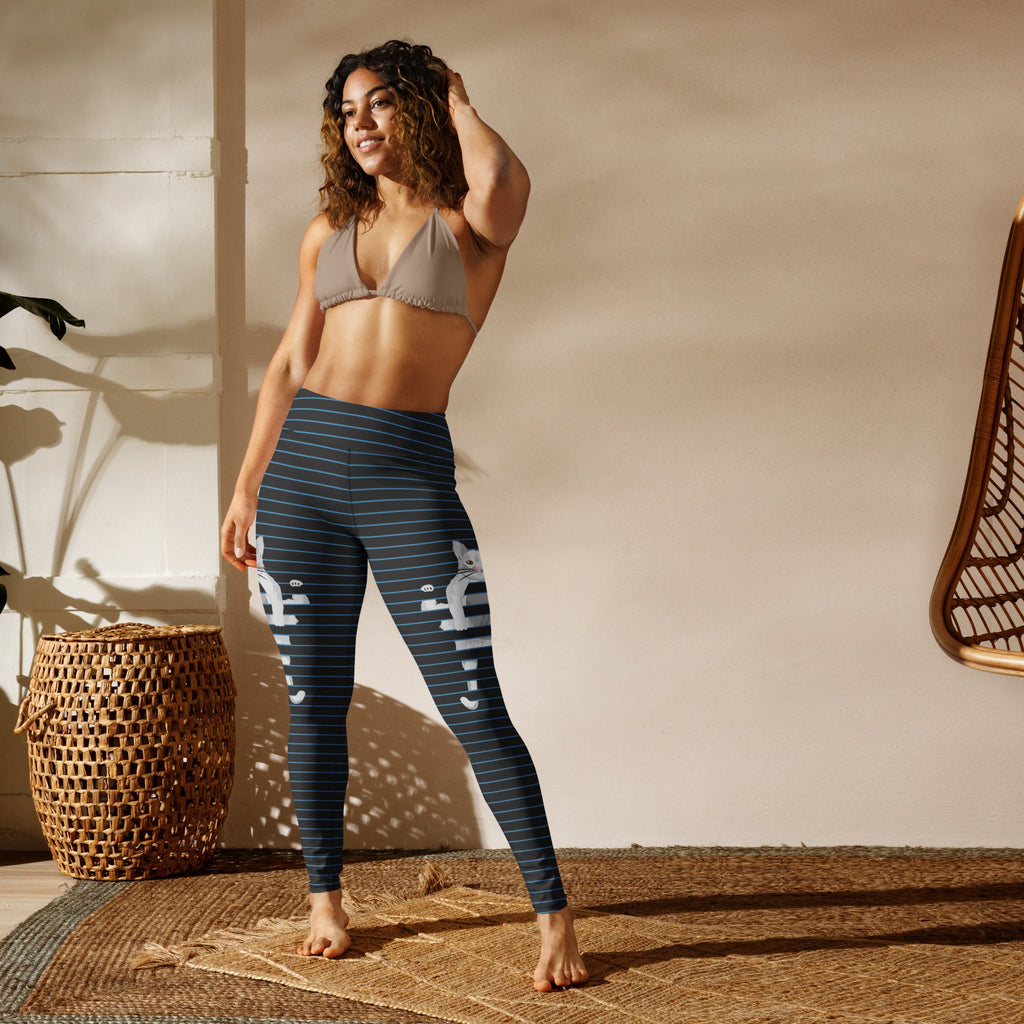 Peek A Boo Cat Yoga Leggings