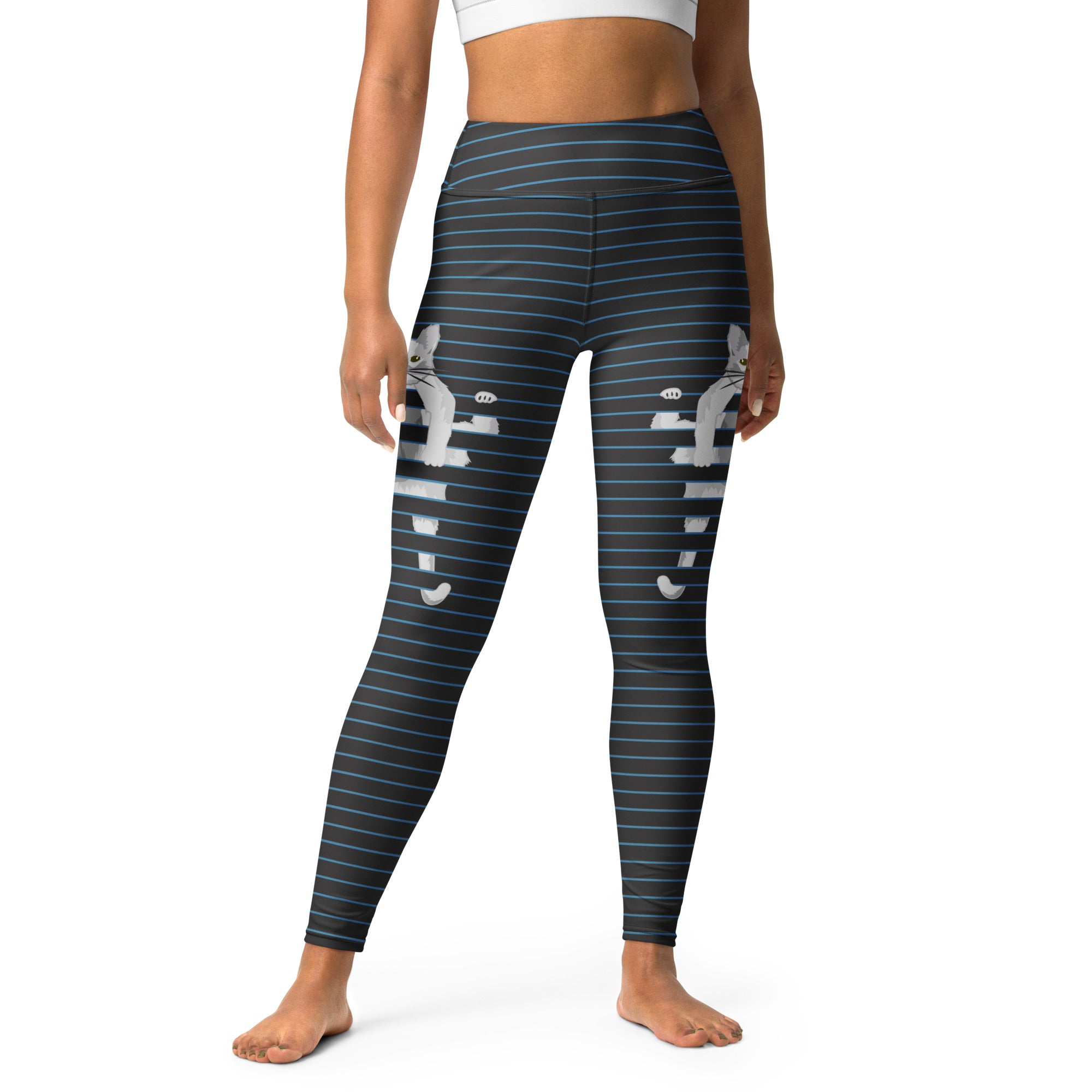 Peek A Boo Cat Yoga Leggings