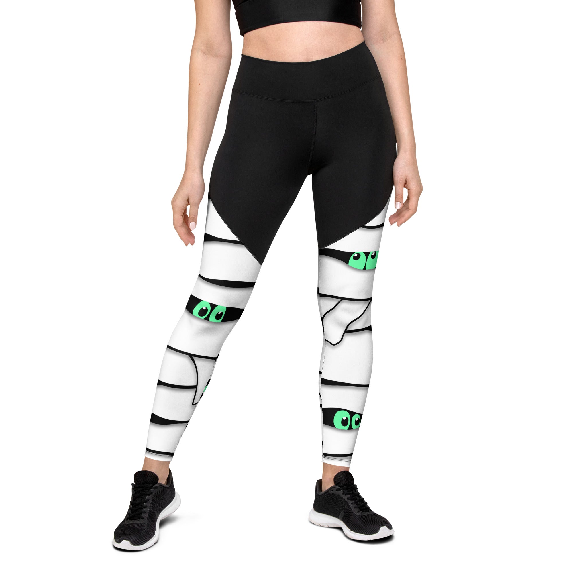 Peek-a-Boo Mummy Compression Leggings