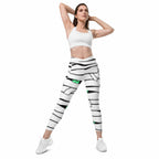 Peek-a-Boo Mummy Crossover Leggings With Pockets
