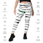 Peek-a-Boo Mummy Crossover Leggings With Pockets