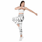 Peek-a-Boo Mummy Crossover Leggings With Pockets