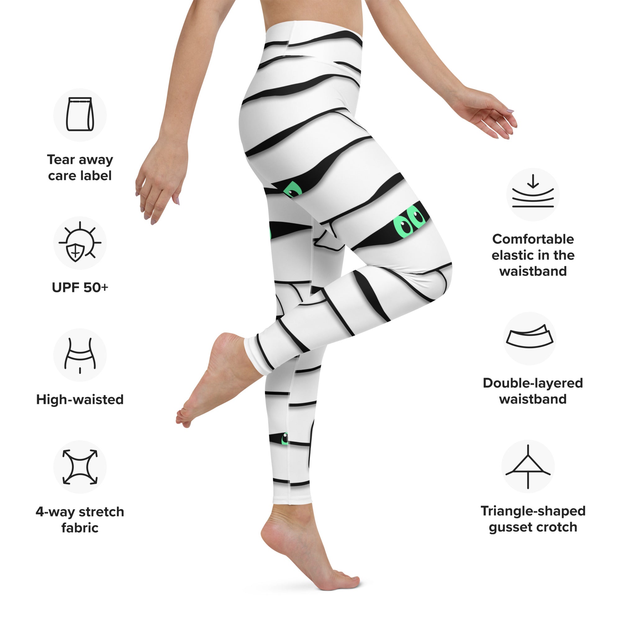 Peek-a-Boo Mummy Yoga Leggings