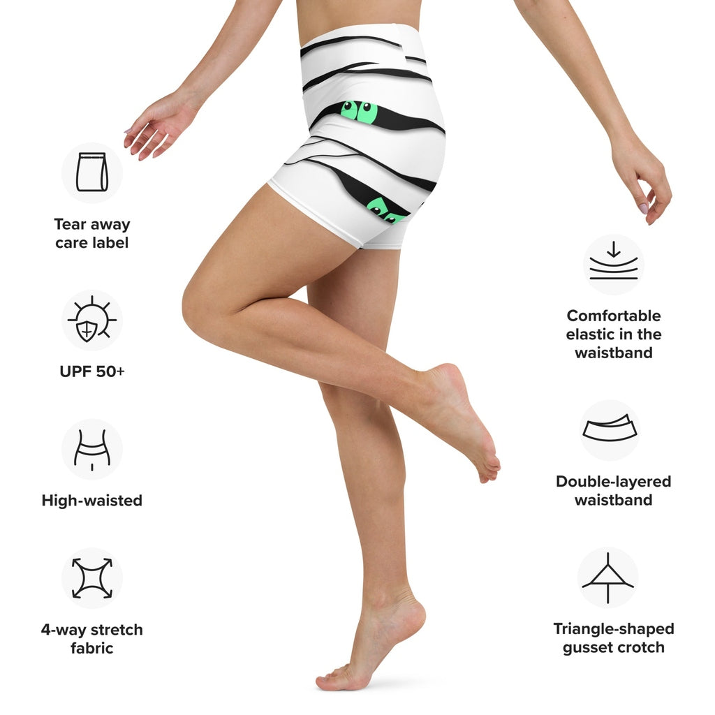 Peek-a-Boo Mummy Yoga Shorts