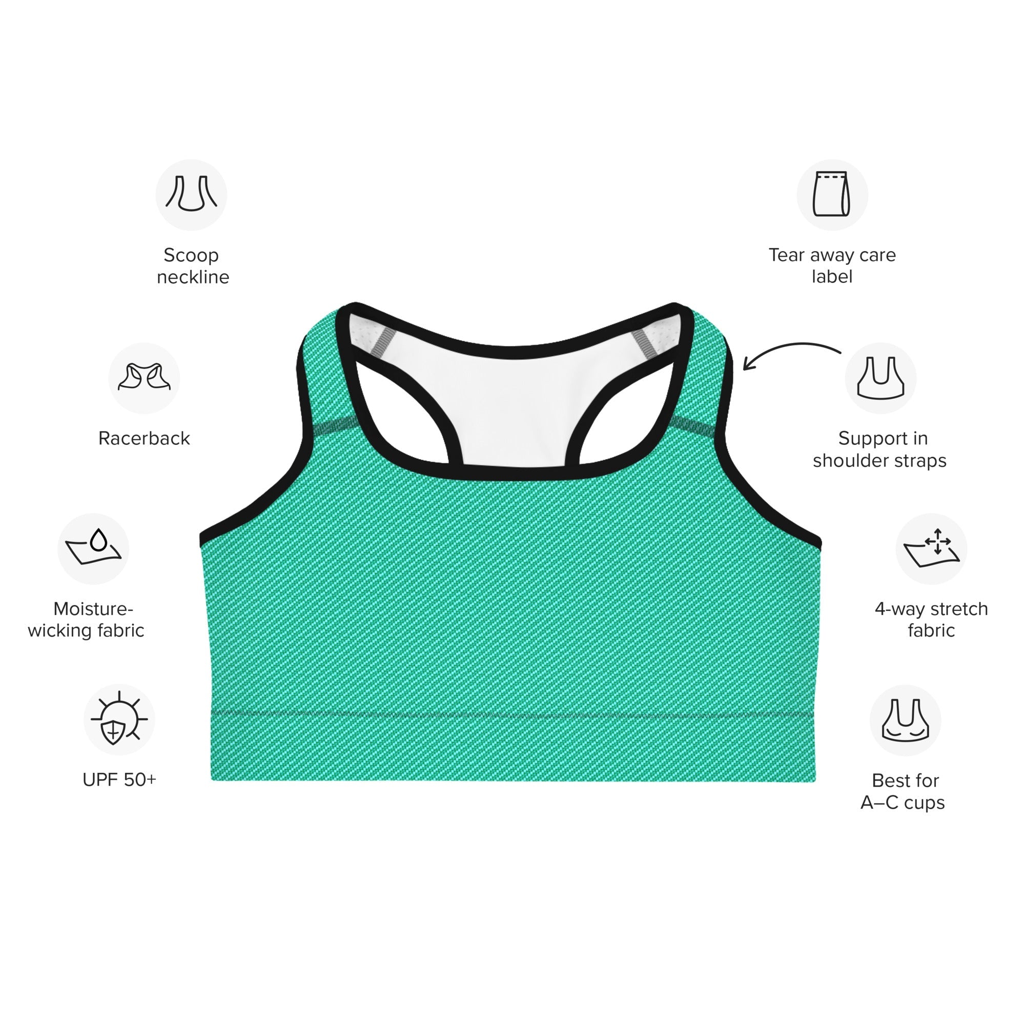 Peeking Turkey Sports Bra